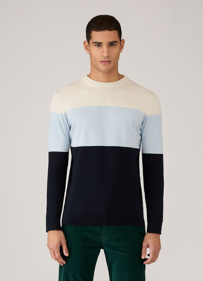 Mens Paul Weller Jumper In Vintage Blue Pwmjum8320 Buxh