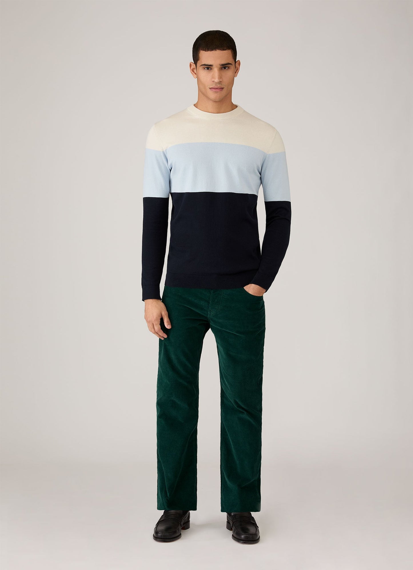 Mens Paul Weller Jumper In Vintage Blue Pwmjum8320 Buxh