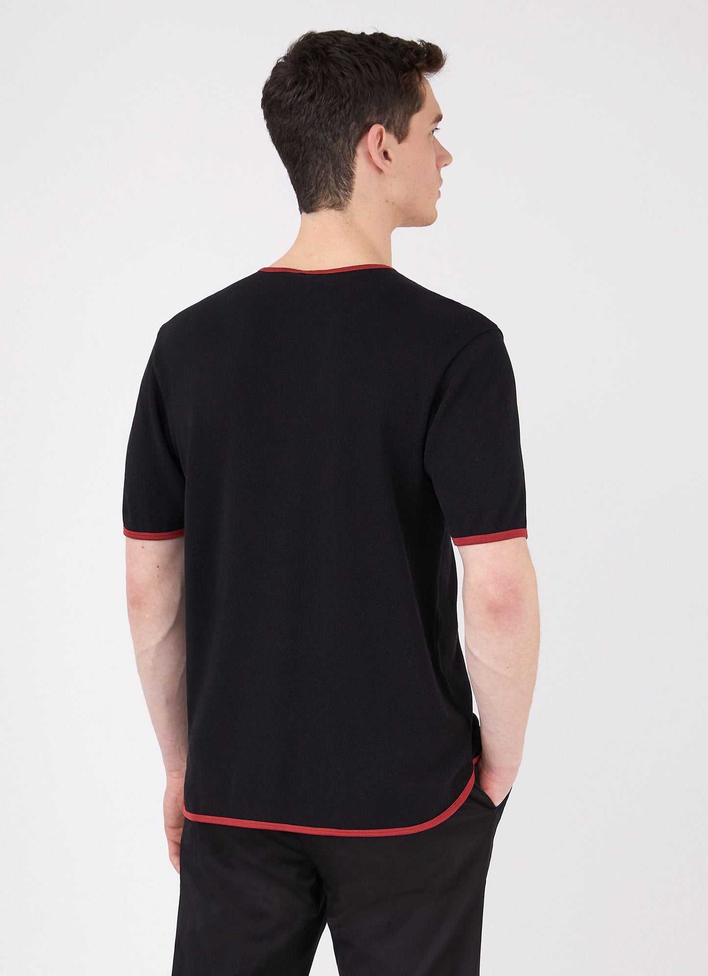 Mens Paul Weller College Henley In Black