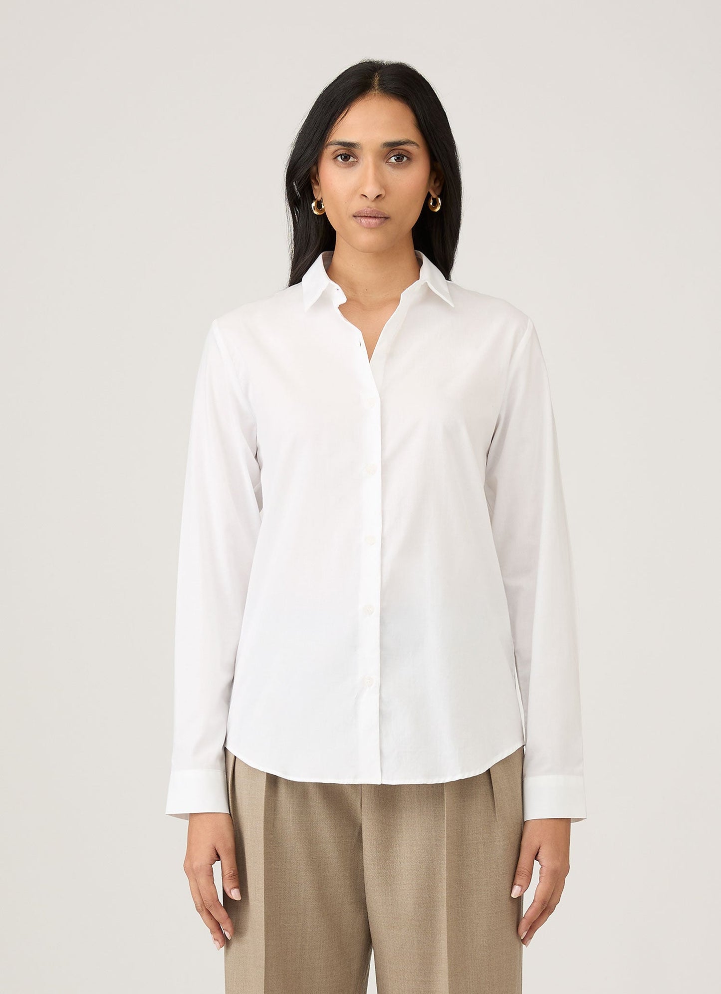 Womens Cotton Shirt White Wsht2015