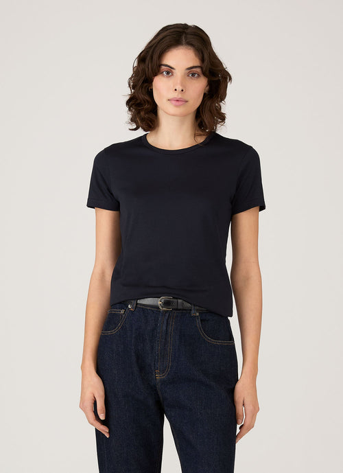 Womens Classic Tshirt In Midnight Navy Wtsh0032 Buvn