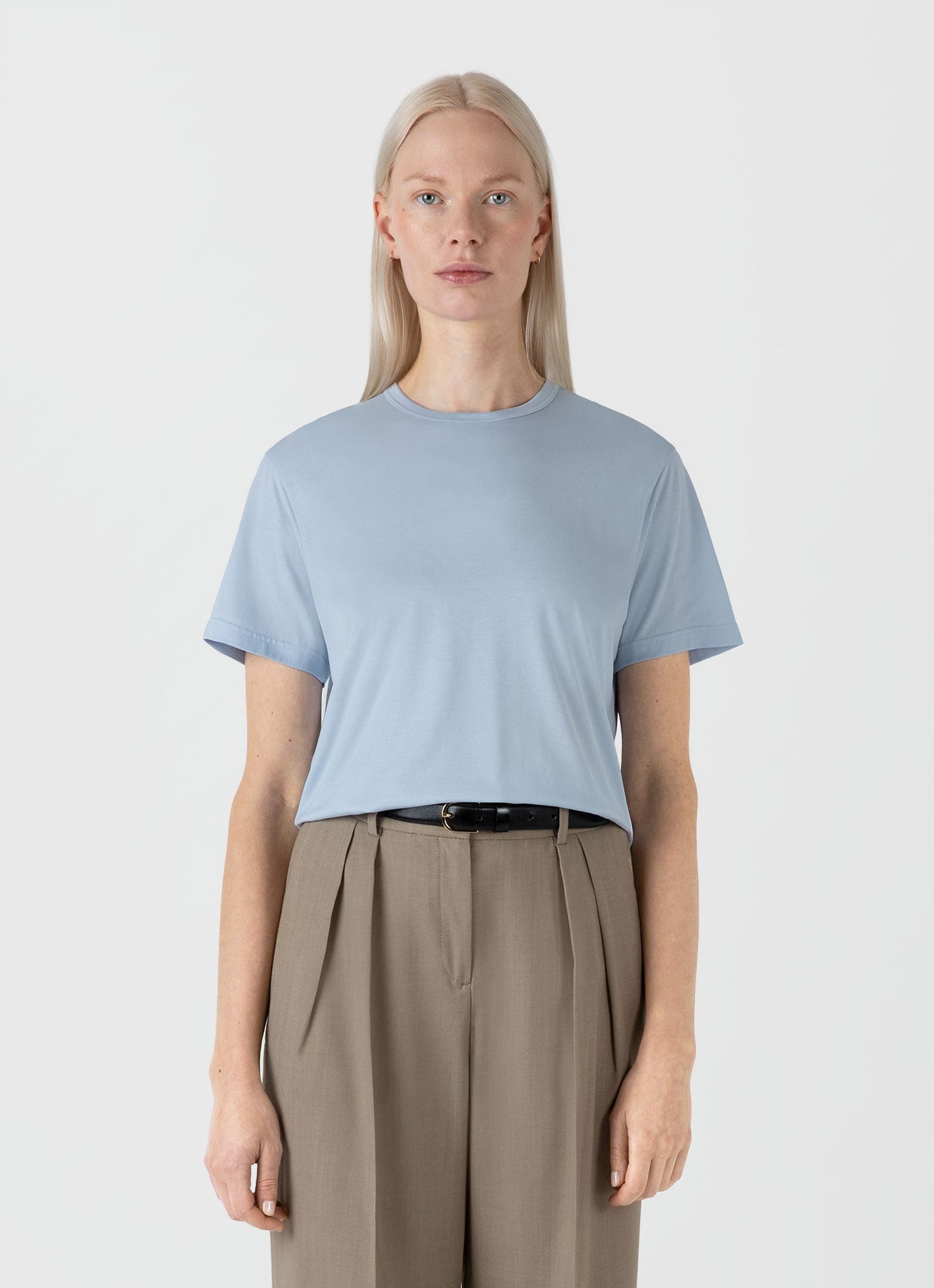 Womens Relaxed Fit Tshirt In Blue Mist Wtsh0170 Buvq