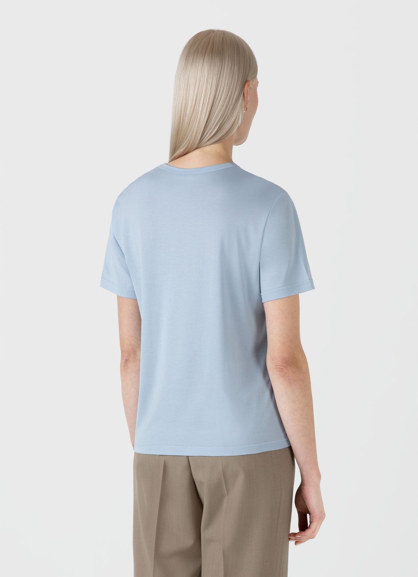 Womens Relaxed Fit Tshirt In Blue Mist Wtsh0170 Buvq